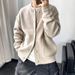 Men's Casual Button-Up Knit Cardigan, Loose Fit Long Sleeve Sweater For Spring & Fall, Stylish Open-Front Coat_voghion.com