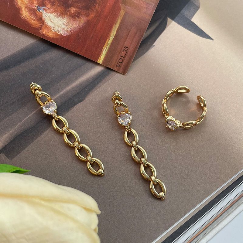 European and American ins new interlocking micro-inlaid zircon love earrings high-end long style light luxury exquisite earrings for women_voghion.com