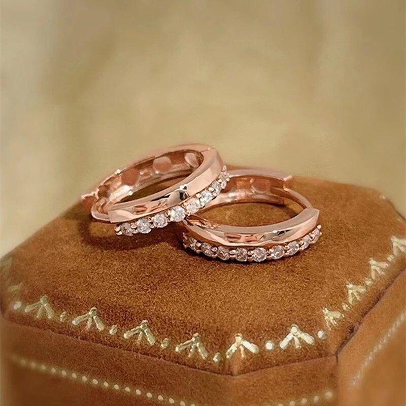 Cao Shi Edition coreano Super Flash Fashion Micro Intarsiato Fibbia Orecchio Leggero Lusso Alta Qualità Squisito e Versatile Piccolo_voghion.com