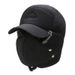 Men's Hats Winter Warm Cold-proof Middle-aged And Outdoor Embroidery Ear Protection Lei Feng Elderly Dad Hat_voghion.com