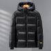 Black Gold Goose Down Jacket Short And Thick Men's Warm And Cold Resistant Winter White Duck Down Jacket Men's New Hooded Jacket_voghion.com