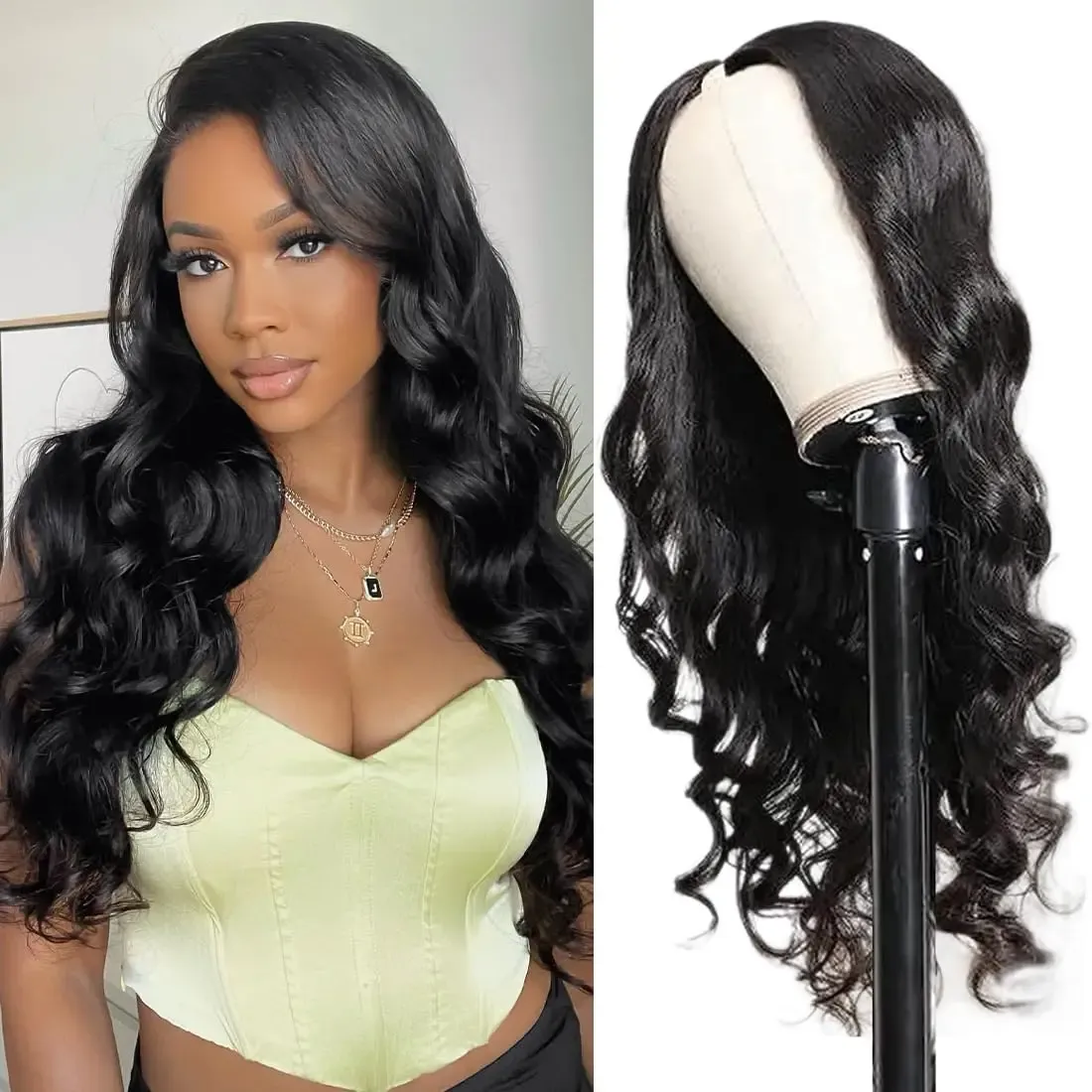 V-Part Mënschlecht Hoer Kierperwelleperücke 180% Dicht Fir Fraen 18-32 Zoll Brasilianesch Perücke 100% Remy_voghion.com