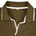 Men's t-shirt v-neck solid color polo shirt long-sleeved top_voghion.com