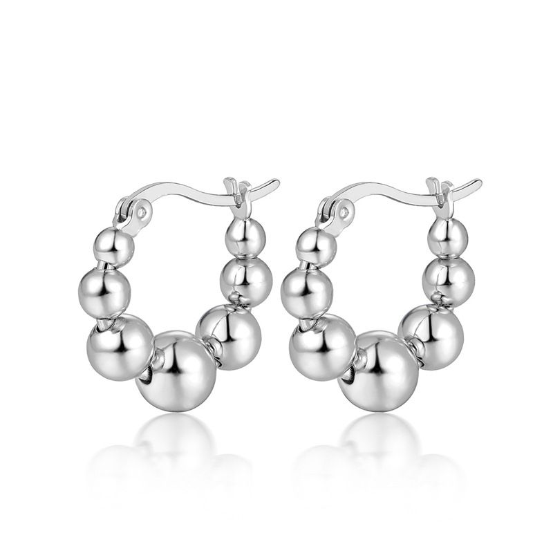 Orecchini da donna con perline rotonde irregolari, leggeri, di lusso e dal design di alta gamma_voghion.com