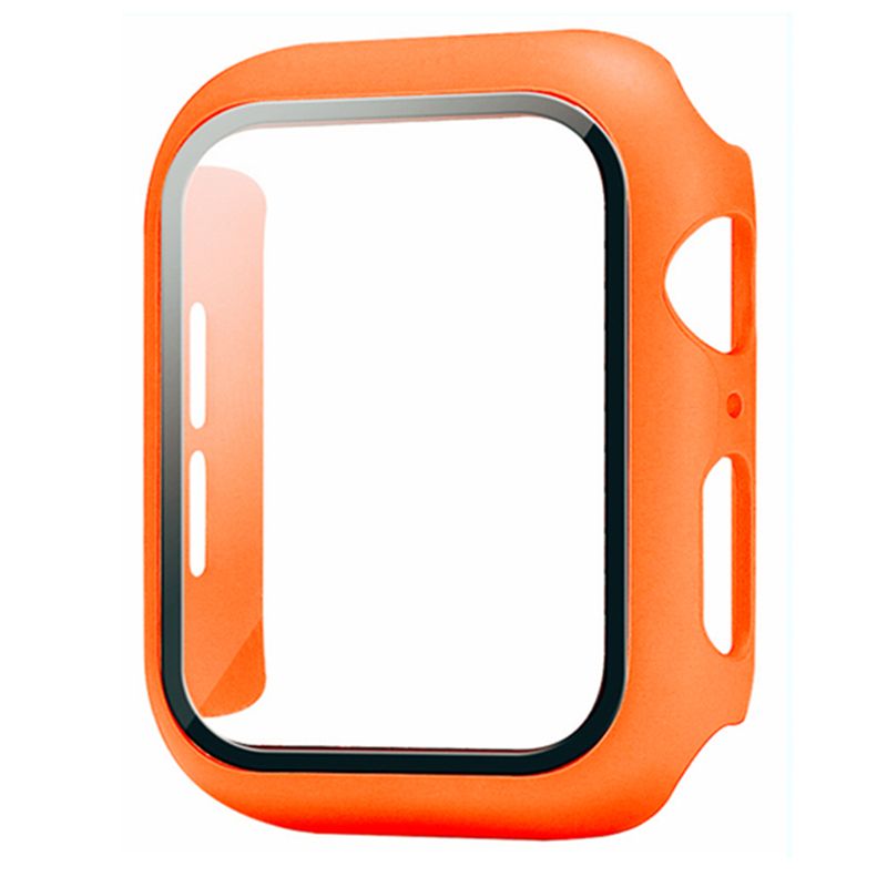 Tempered Glass+cover For Apple Watch 8 Case 41mm 45mm 42mm 38mm PC bumper Screen Protector iWatch series 7 6 5 4 3 se 40mm 44mm_voghion.com