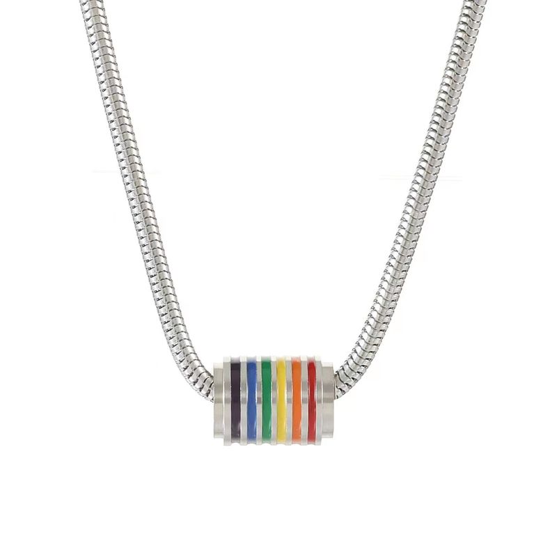Collana con perline colorate piccole in acciaio al titanio personalizzate e resistenti allo sbiadimento, per uomo, con base hip-hop, per maglione in vita_voghion.com