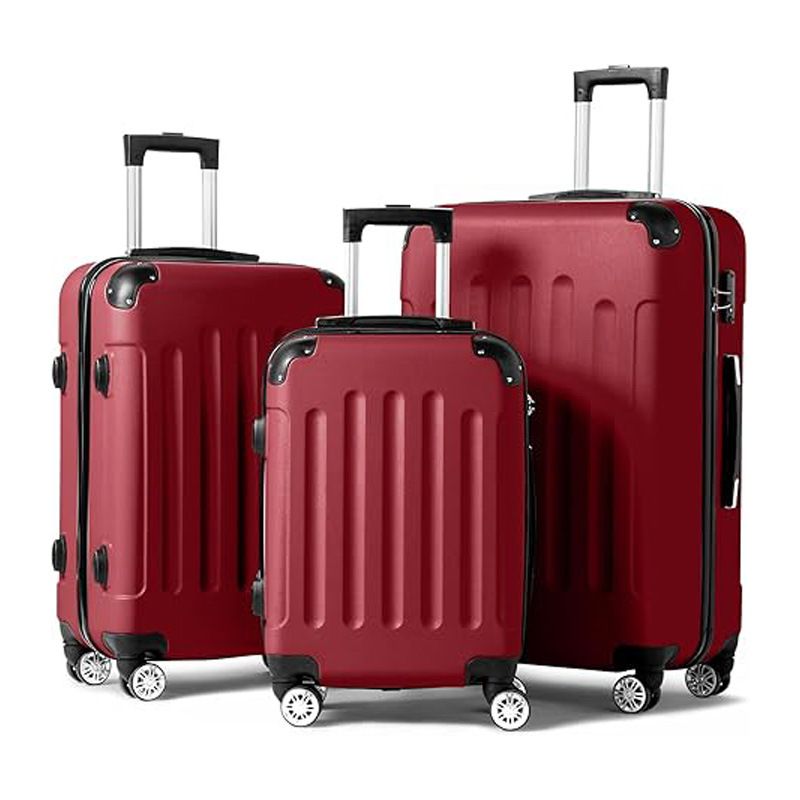 Bagageväskor Abs Bagage Bagage Flerhjulsvagnsväska 6-delad halvfärdig boardingväska Lösenordsväska_voghion.com