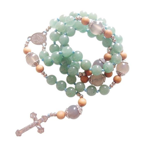 Cadena de cuentas cruzadas para hombres y mujeres, joyería hecha a mano para enviar regalos a novios y novias._voghion.com