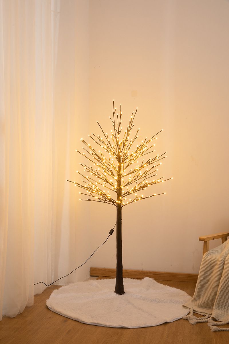 1.5M/1.8M Plug-in Illuminated Bronze Christmas Tree Set - Premium PVC Holiday Decor For Home, Hotel & Commercial Spaces_voghion.com