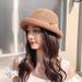 Fashion 2024 New Arrival Sun Hat Female Beach Sunscreen For Women Summer Curled Pearls Straw Breathable Knitted Bucket Cap_voghion.com