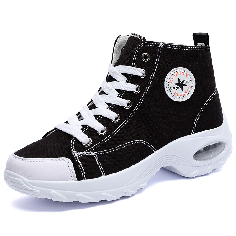 2024 Damen Nei Canvas Grouss Top Héichgeschnidden Casual Moud Villsäiteg Mesh Rout Atmungsaktiv Loftgepolstert Schong_voghion.com