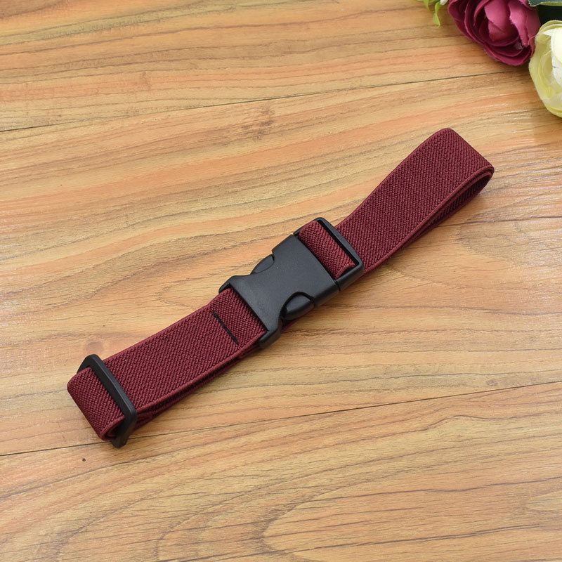 Cinturón de cuero para niños y niñas, elástico, decorativo, color caramelo, con hebilla antidesbloqueo, cinturón para bebés._voghion.com