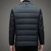 Men's Clothing Fashion simple suit scarf collar down jacket men's autumn and winter trend warm down suit style duck down thin jacket_voghion.com