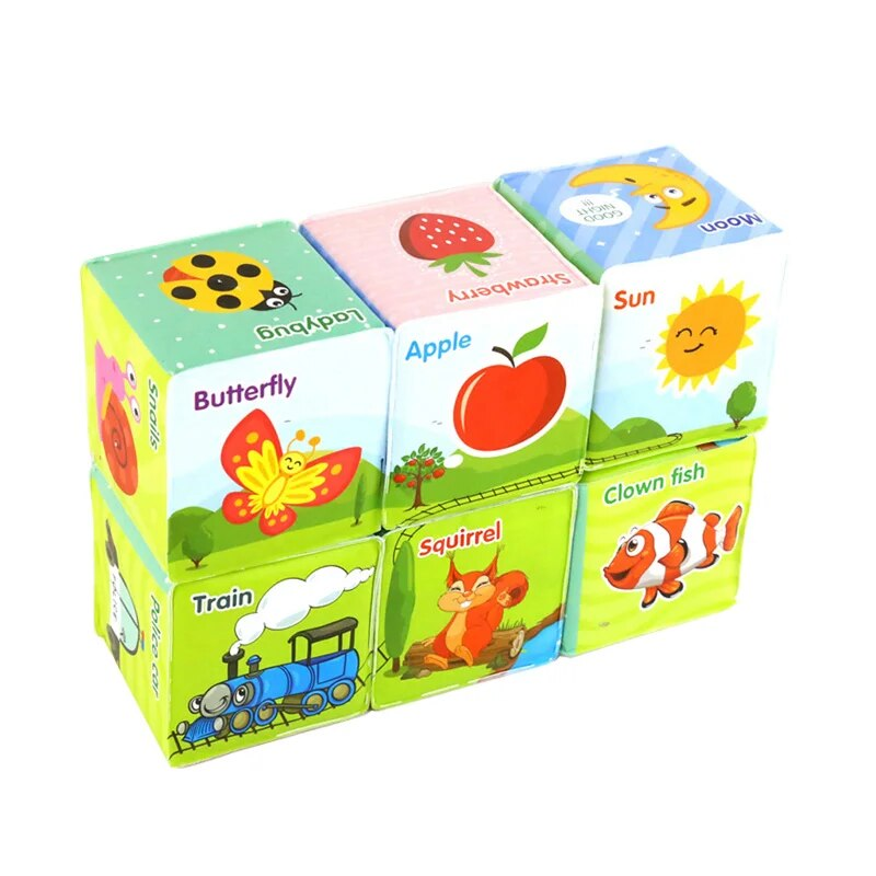 Kids Toys Cloth Building Blocks Montessori Baby Activity Cube Soft Fabric Building Blocks Construction Set Toys For Boys Girls_voghion.com