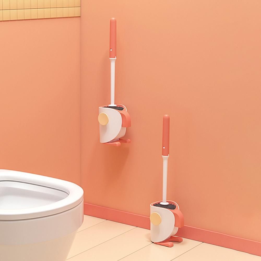Porta scopino per WC senza fori, senza angoli morti, accessori per WC, strumento di pulizia, scopino per WC in silicone, accessori per il bagno_voghion.com