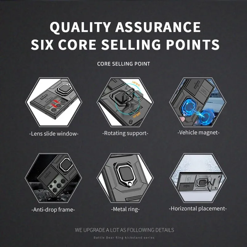 Bananq – coque de caméra à objectif coulissant, étui avec anneau Ultra magnétique pour Samsung A54 A34 A24 A14 A13 4G 5G M34 S24 S23 Plus_voghion.com