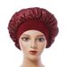Single Layer Wide Brim Shower Cap - 32cm Satin-Lined Hair Protector With High Elastic Band For Women_voghion.com
