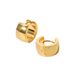 Boucles d'oreilles géométriques en titane, polyvalentes, dorées, en acier inoxydable, lisses, larges, pour le visage_voghion.com