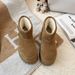 Snow boots thick soles big head ugly cute women's short boots thick short cotton shoes with a fleece slip-on fur boots_voghion.com