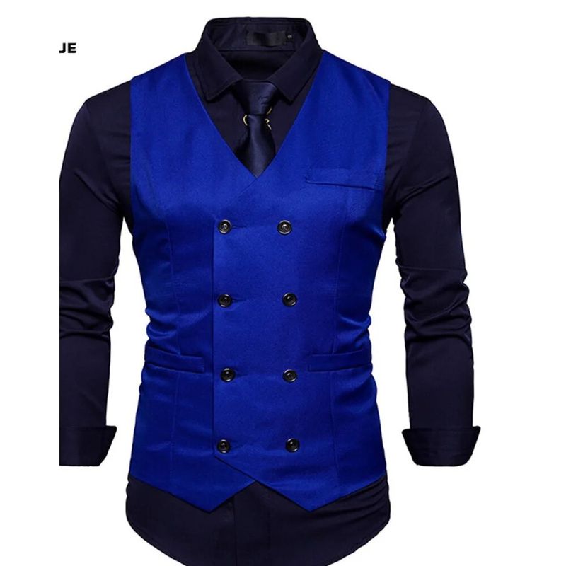 New Fashion Ανδρικό διπλό στήθος Gentlemen's formal casual φανελάκι και φανελάκι M31_voghion.com