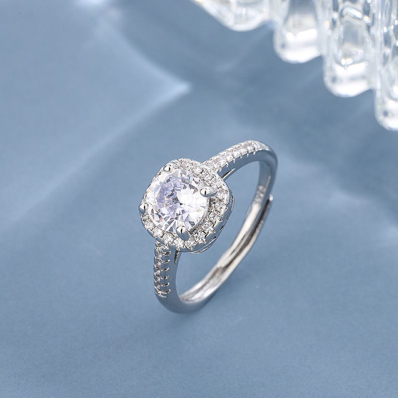 Damen S-Ring, diamantbeschichtet, Silber, für Freundin, Heiratsantrag, Hochzeit, Weihnachten, Valentinstag_voghion.com