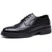 Euro Step 2025 Herbst Echte britische formelle Business-Spitze Leder Herren Brogue geschnitzte Freizeitschuhe für Männer_voghion.com