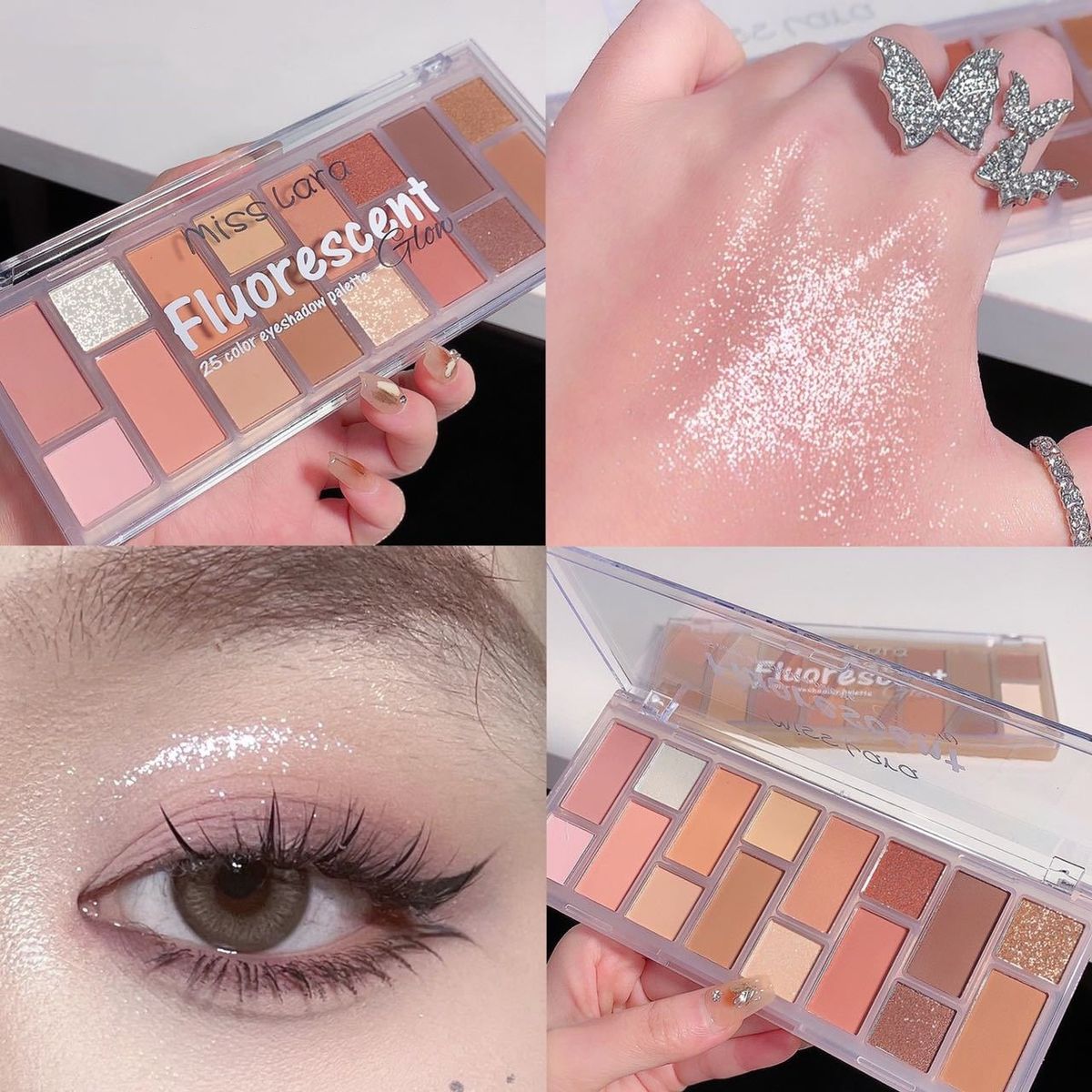 16 ombretti perlati rosa arancioni opachi, resistenti e difficili da togliere, adatti per tutti i giorni e versatili._voghion.com