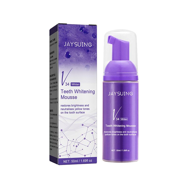 Pastă de dinți Mousse 50ml V34 Curățarea dinților Albire pastă de dinți dinți galbeni îndepărtarea petelor de pe dinți curățare orală igienă_voghion.com