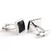 Gemelli da uomo in camicia francese con vernice nera quadrata Gemelli Gemelli_voghion.com