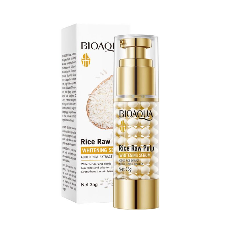 All English BIOAOUA Rice Original Whitening Essence Moisturizing&Rejuvenating Face Cream_voghion.com