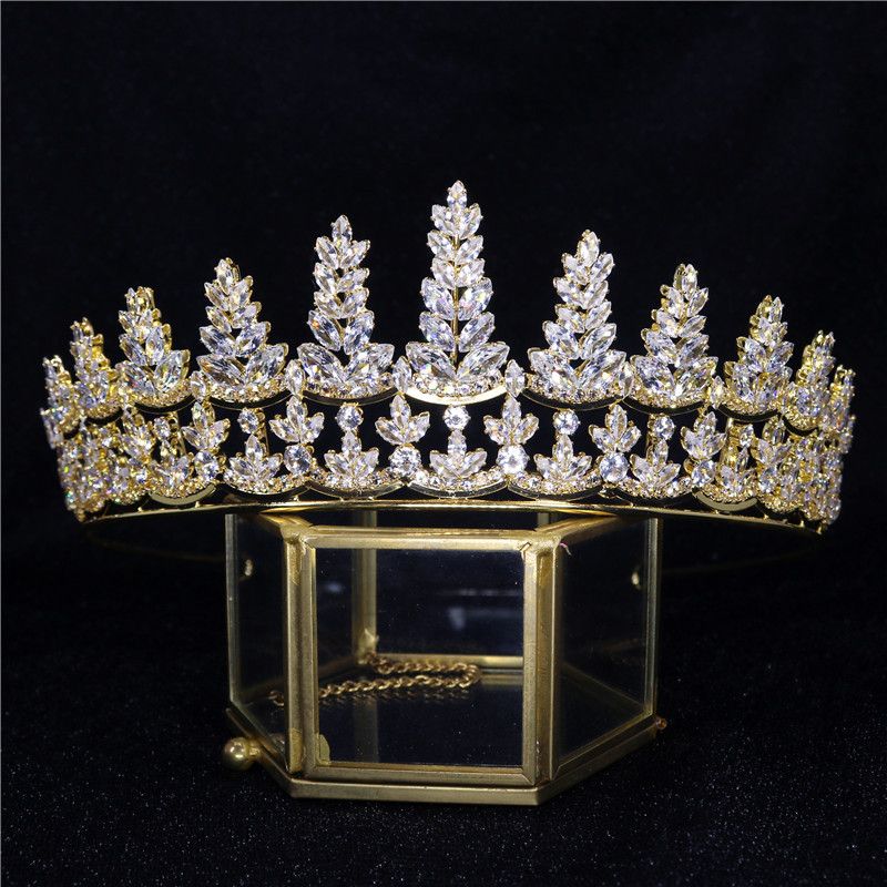 Hot selling bridal headwear, exquisite sparkling zircon high-end crown, birthday banquet crown_voghion.com