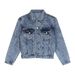 Herrenbekleidung Neue Produkte Hong Kong Style Retro Kurze Jeansjacke Gerade Lose Jeans Set Trendy_voghion.com