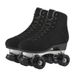Patines de dos hileras para hombre y mujer con ruedas de PU y soporte metálico._voghion.com