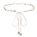 Weißer Taillenkordel-Spaghettigürtel im Bohemian-Ethno-Stil, mit Muscheln verzierte Kleider für Damen, Sommeraccessoires_voghion.com