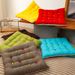Cotton-Linen Seat Cushion – 40x40cm Square Chair Pad With Ties, Breathable & Soft For Home/Office (PP Filled, Multiple Colors)_voghion.com