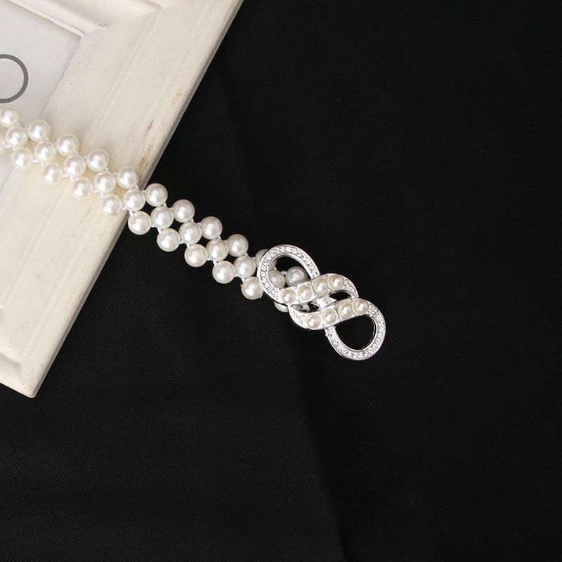 Koreanische Version Modische Und Elegante Perle Taille Kette Netzwerk Beliebte Intarsien Strass Kleid Dekorative Gürtel_voghion.com
