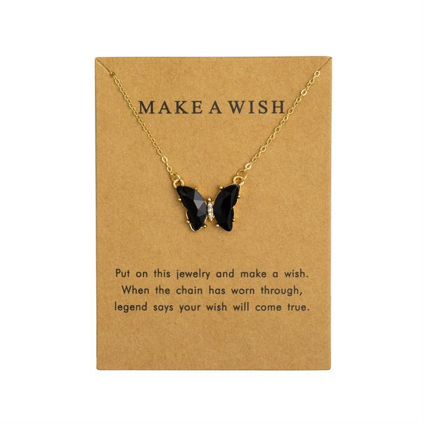 Collana con ciondolo a forma di farfalla da donna, 2025, catene sottili di vari colori, ciondolo a forma di carta, gioielli_voghion.com