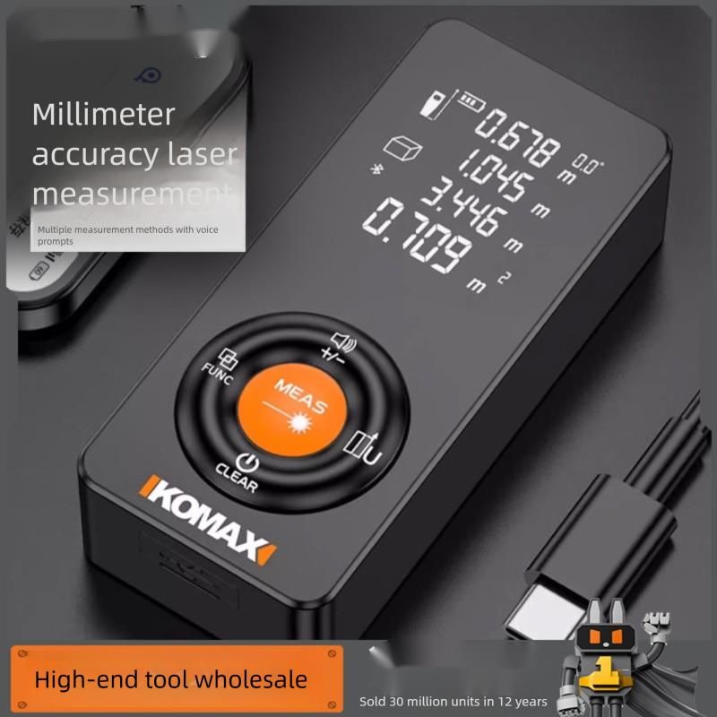Laser Rangefinder Infrared Industrial Grade High Precision Lithium Battery Power Room Artifact Handheld Measuring_voghion.com
