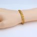 Fashion Vacuum Electroplated Copper Gold-Plated Cuban Chain Open-Ended Bracelet_voghion.com