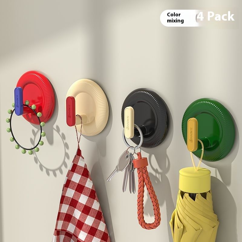 Light Luxury Adhesive Strong Load-bearing No-drill Bathroom Toilet Wall Dopamine Towel Hook_voghion.com