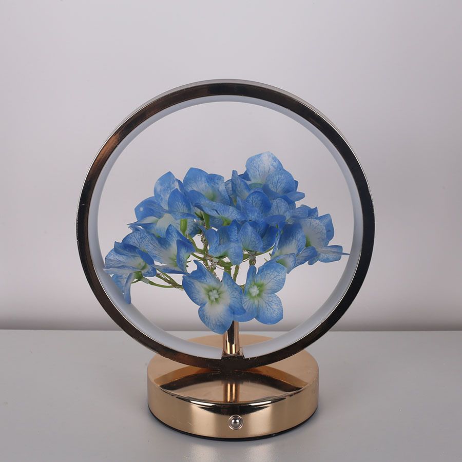 Nyt rundt skrivebord simuleret broderet kugleblomst, lille natlys, sengelampe, dekorativt ornament, high-end_voghion.com