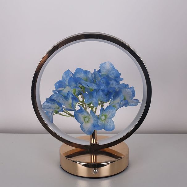 Nyt rundt skrivebord simuleret broderet kugleblomst, lille natlys, sengelampe, dekorativt ornament, high-end_voghion.com