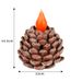 Decorazioni natalizie a forma di pigna - Candele a LED senza fiamma a forma di pigna per decorazioni da tavola, Halloween e feste_voghion.com