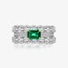 Cao Shi Emerald Zircon For Women Double Row Diamond Palace Style Light Luxury Socialite Ring_voghion.com