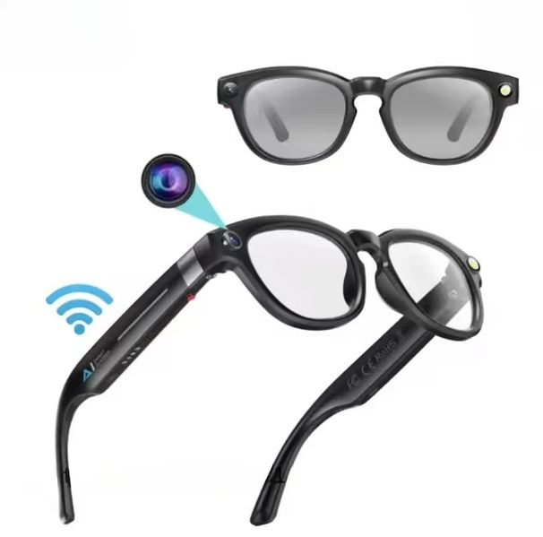 Q8 Smart Sunglass With Camera 8MP Pixel 32GB Memory ChatGPT AI Translate 290mah Automatic Color Change Intelligent Glass_voghion.com