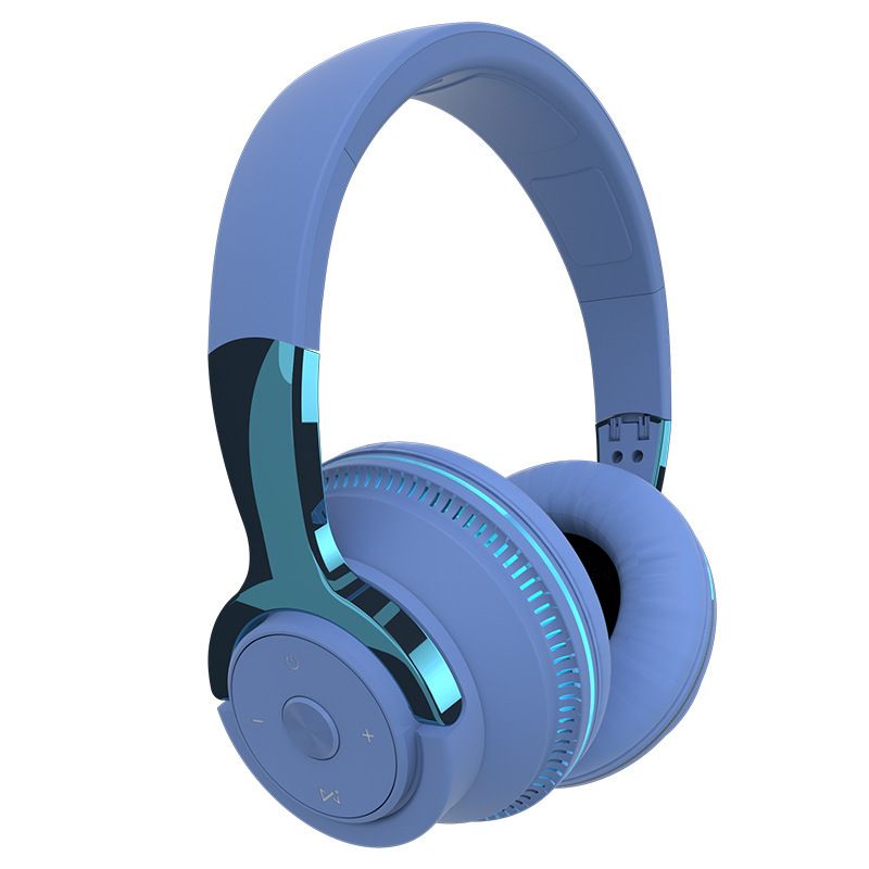 Grenseoverskridende fabrikk privat modell H2 hodemontert Bluetooth-headset fargerikt lysende tung bass sammenleggbart teleskopisk trådløst headset_voghion.com