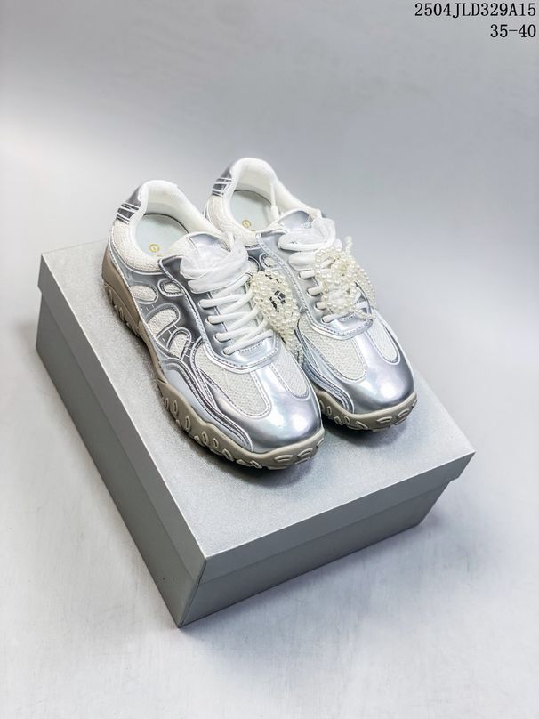 Zhao Lusi GGCC Summer Trendy Cool Lace Pearl Height Boosting German Training Breathable Casual Sports Women's Shoes_voghion.com