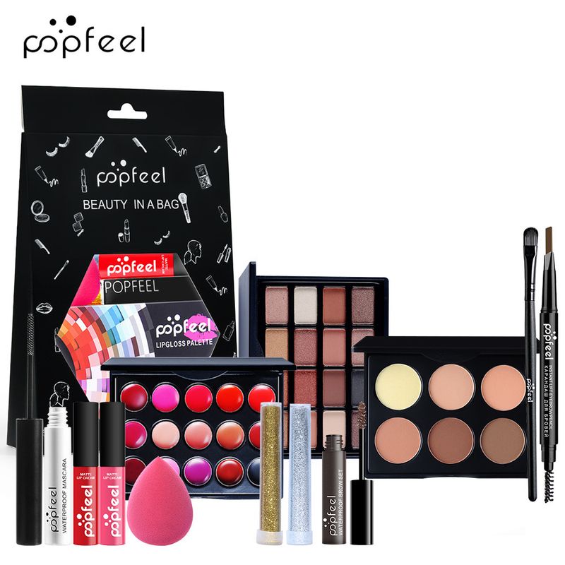 Make-up-Sets Augen Lippen Gesicht Lidschatten Lippenstift Kosmetik Geschenkbox_voghion.com