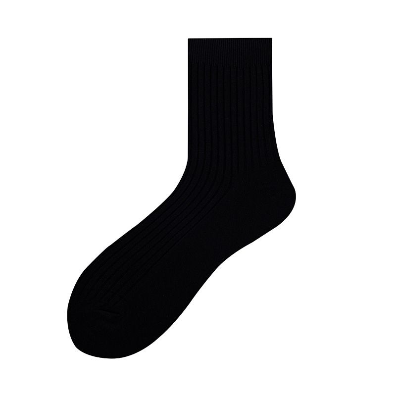 Socken Herren Herbst und Winter 98% Reine Baumwolle Mittelrohrsocken Schweißabsorbierend Und Geruchsabweisend Business Herrensocken 3 Paar_voghion.com
