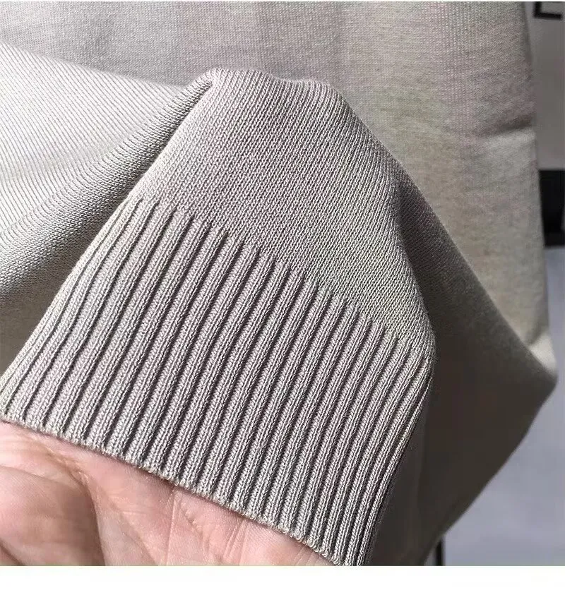Men's Clothing 2024 summer lapel t shirt polo shirt men's short sleeved knitted sweater half sleeved youth slim shoulder stitching trend_voghion.com